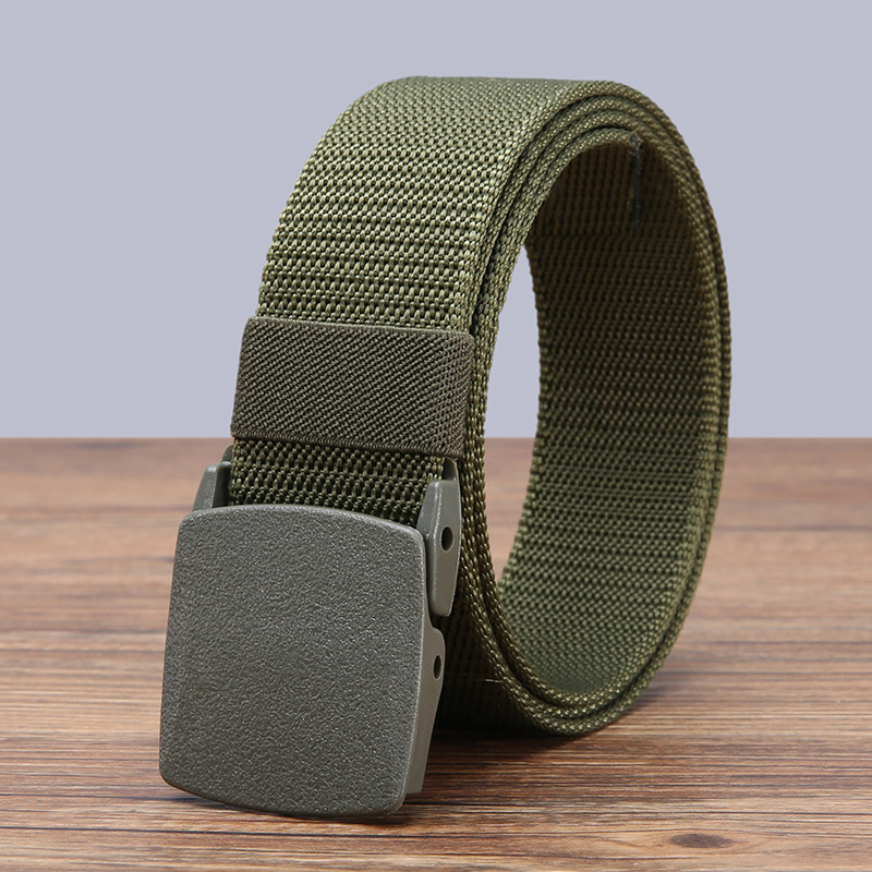 Men's Automatic Buckle Nylon Belt - Khaki