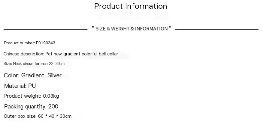 Gradient Cat Collar