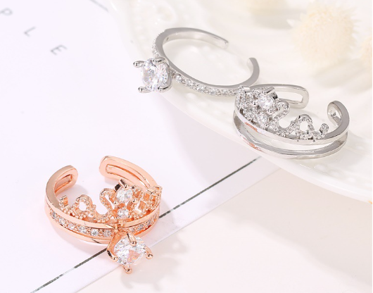 Separable Zircon Ring - Rose Gold