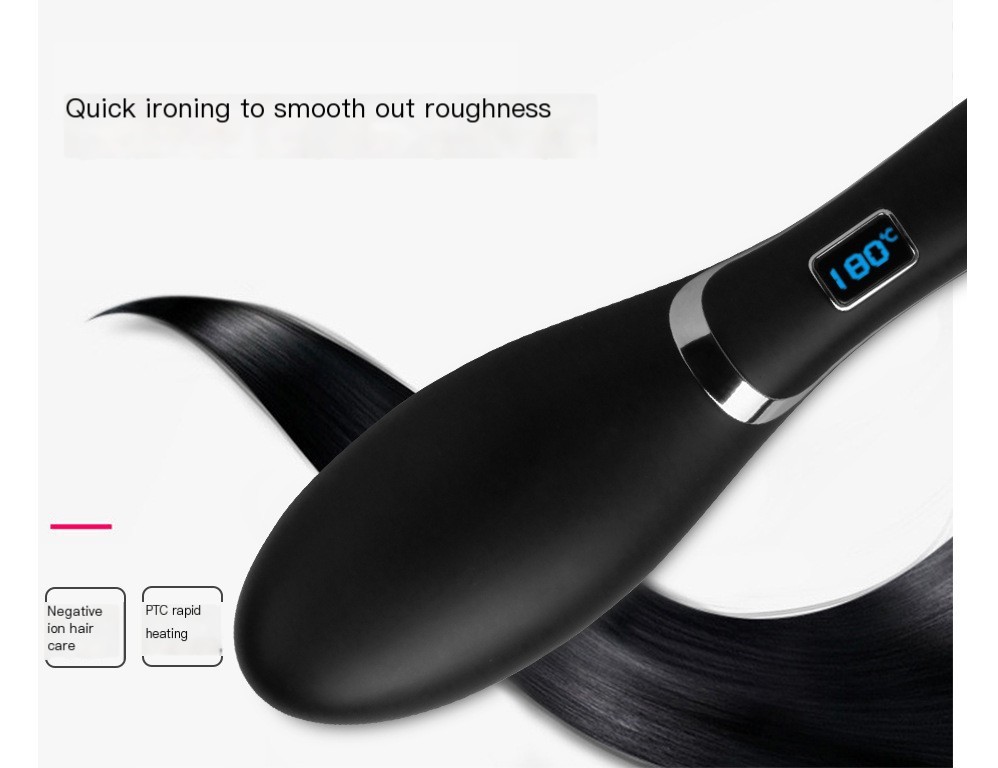 Ceramic Hair Straightening Brush Image 4