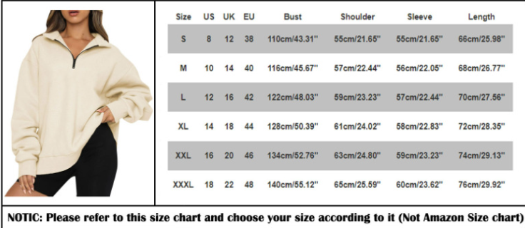 Casual Top Half Zipper Pullover