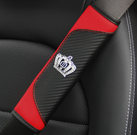 High Quality Diamond Crown Car Seat Belt Cover Shoulder Pad Handbrake Gear Lever Interior Accessories