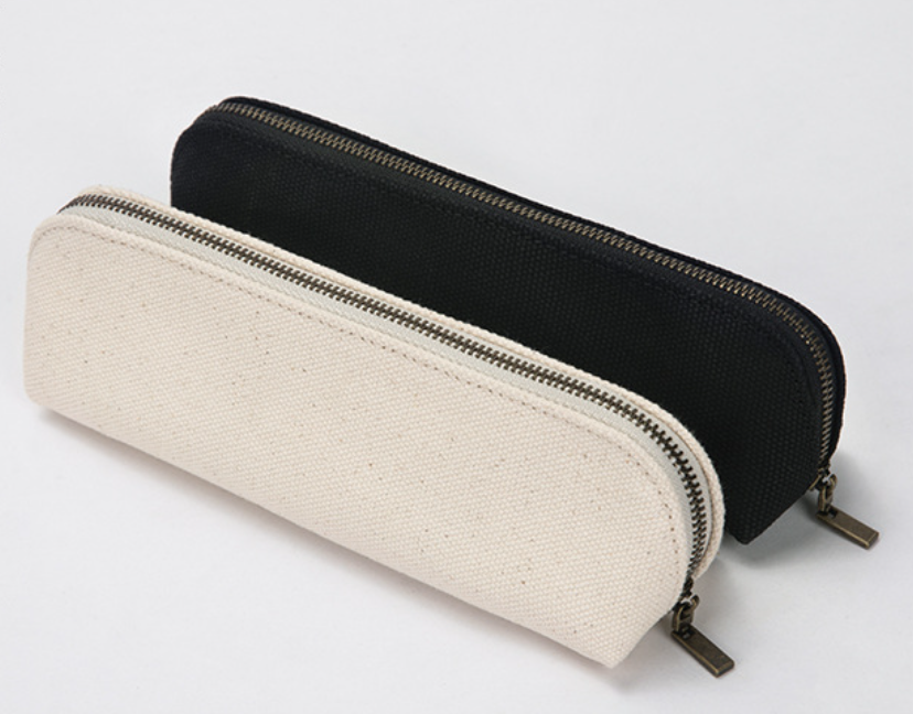 Korean Triangle Canvas Cosmetic Case