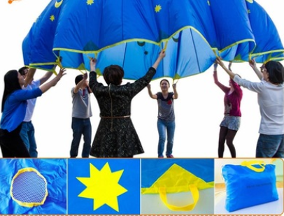 Star Moon Rainbow Umbrella in use