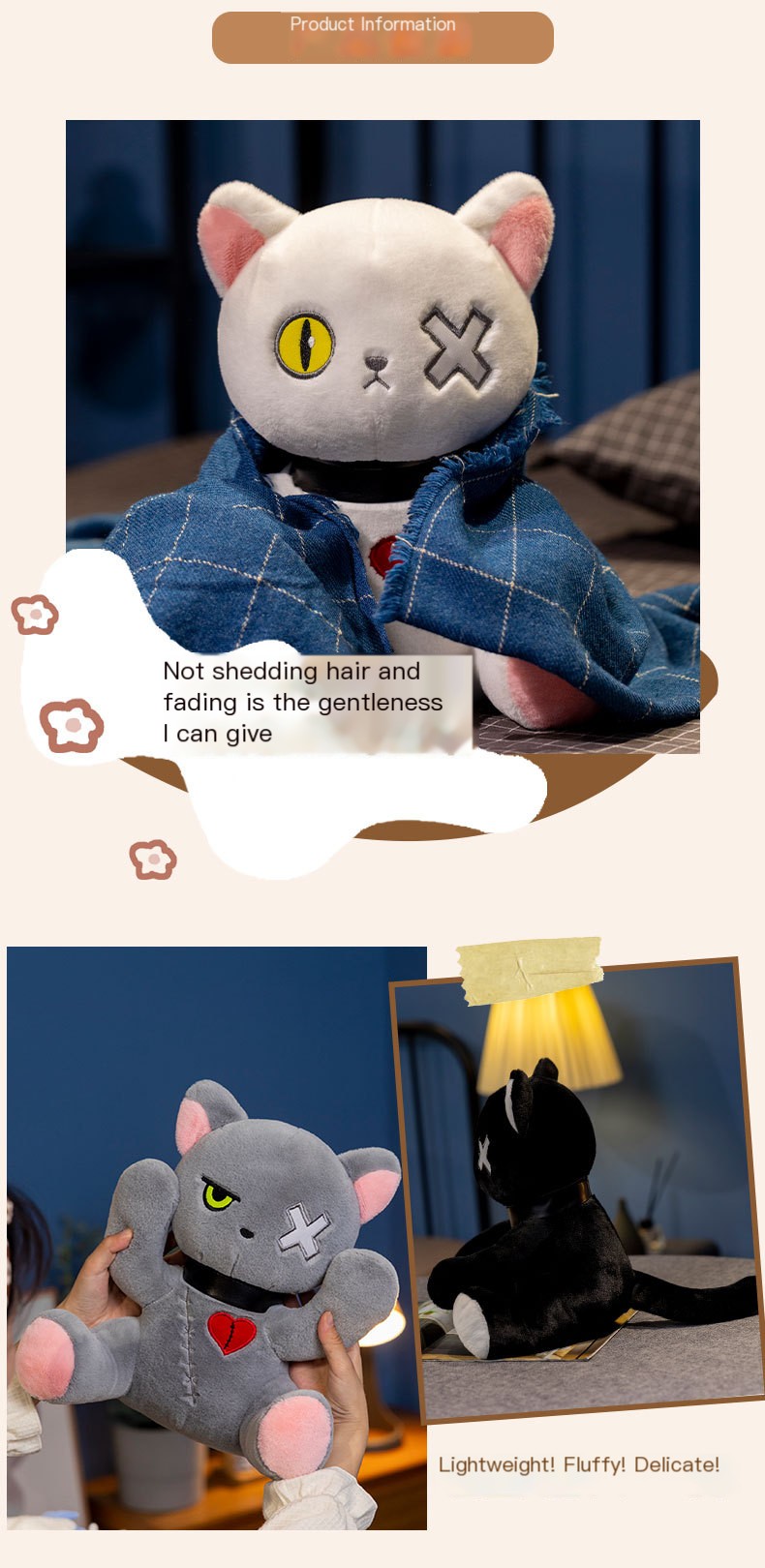 Dark Emotion Cat Plush Toy 3