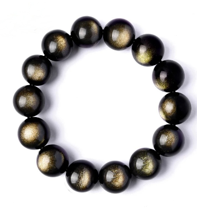 Gold Flare Obsidian Bracelet Image 1
