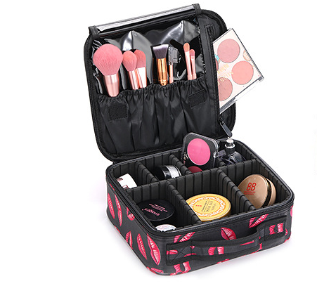 Makeup Bag with Adjustable Dividers