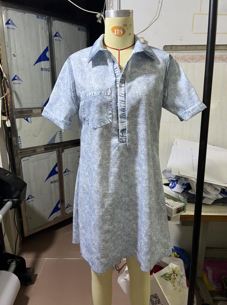 Lady® Long Shirt Dress with Pocket Image 2