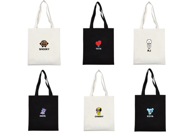 BTS Cartoon Canvas Shoulder Bag