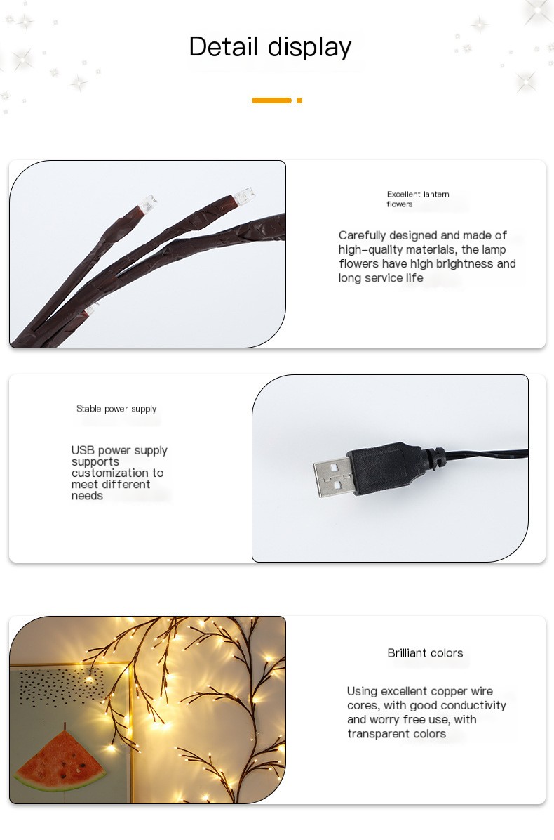 6 guirlandes lumineuses LED