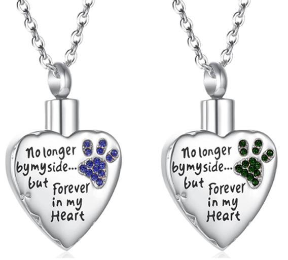 Heart-Shaped Pet Ash Necklace Image 3