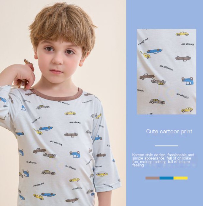 Children's Cotton Clothes Suit Image 3