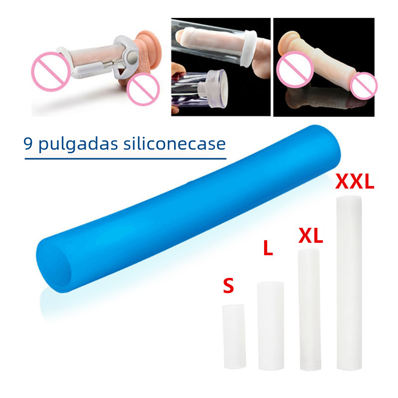 Straight-through super elastic penis protective sleeve vacuum cup connecting sleeve JJ extension stretcher trainer seal ring image
