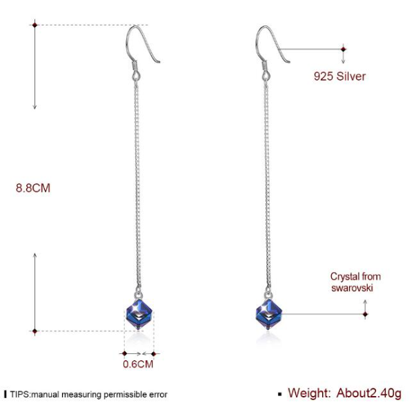 Crystal Earrings Image 3