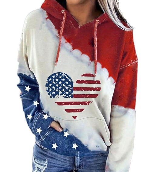 Women's Christmas Tie-Dye Printed Long Sleeve Sweatshirt