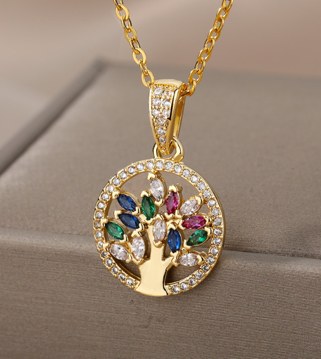 18K Gold Tree of Life Necklace