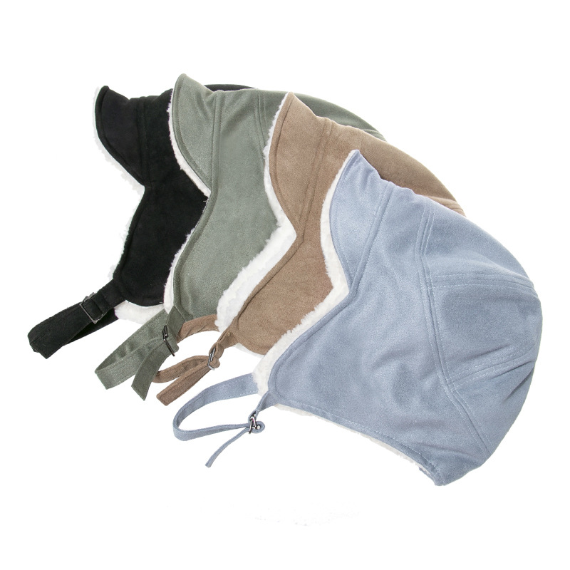 Warm Furry Pilot Locomotive Small Suede Lei Feng Hat