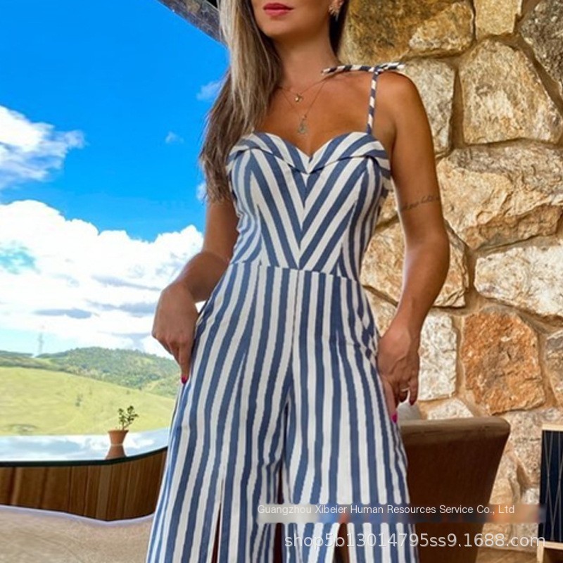 Striped Jumpsuit Image 2
