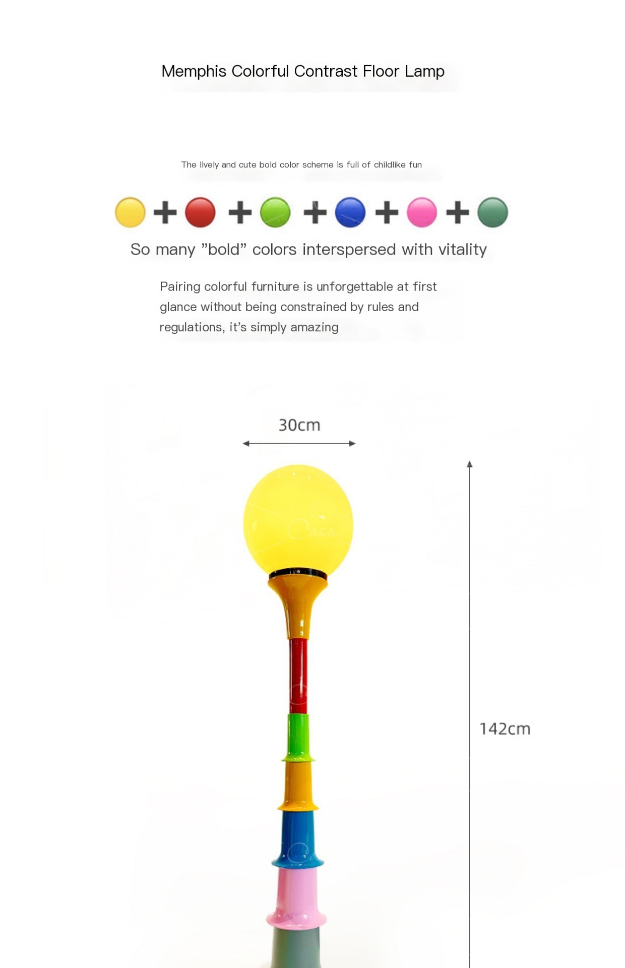 Memphis Colored Floor Lamp Image 3