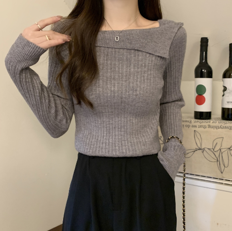 Knitted Off-Shoulder Sweater
