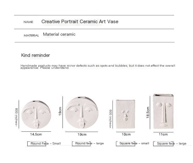 Modern Nordic Face Vase