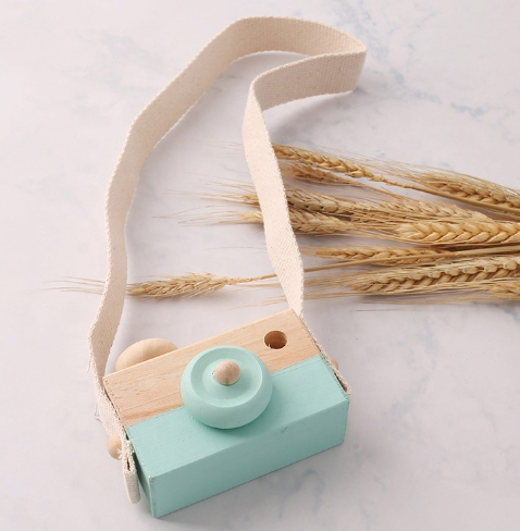 Wooden Camera Toy - Blue