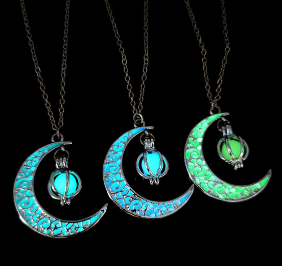 Luminous Moon Small Pumpkin Pendant Necklace Colors