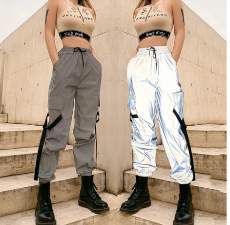 Women's Hip-Hop Reflective Trousers