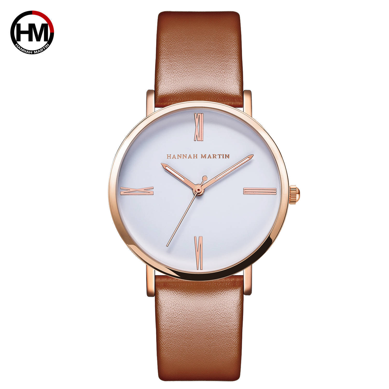 Leather Strap Watch - Brown