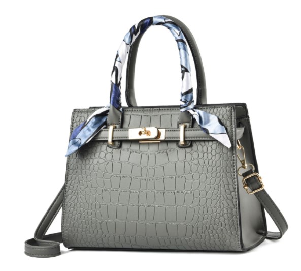 Stone Pattern Handbag in Claret