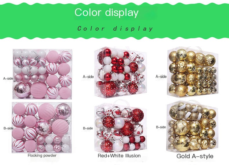 Flocked Christmas Balls