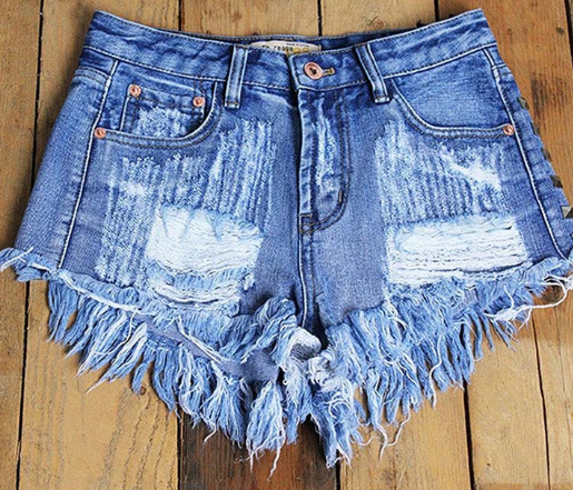 Distressed Denim Shorts 5