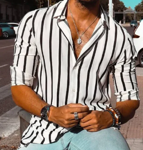 2024 Randig Skjorta Image 1