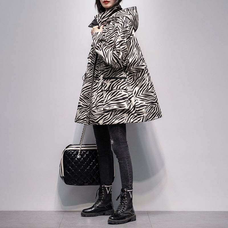 Zebra-print Trench Coat Image 2