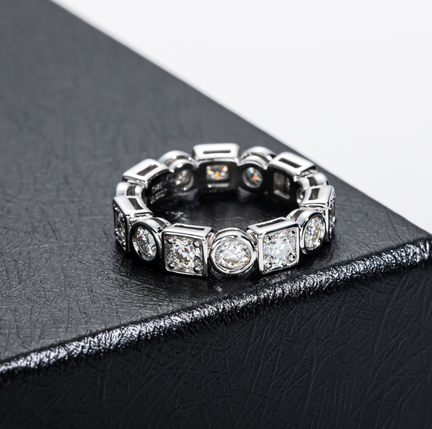 Eternity Moissanite Ring Image 6