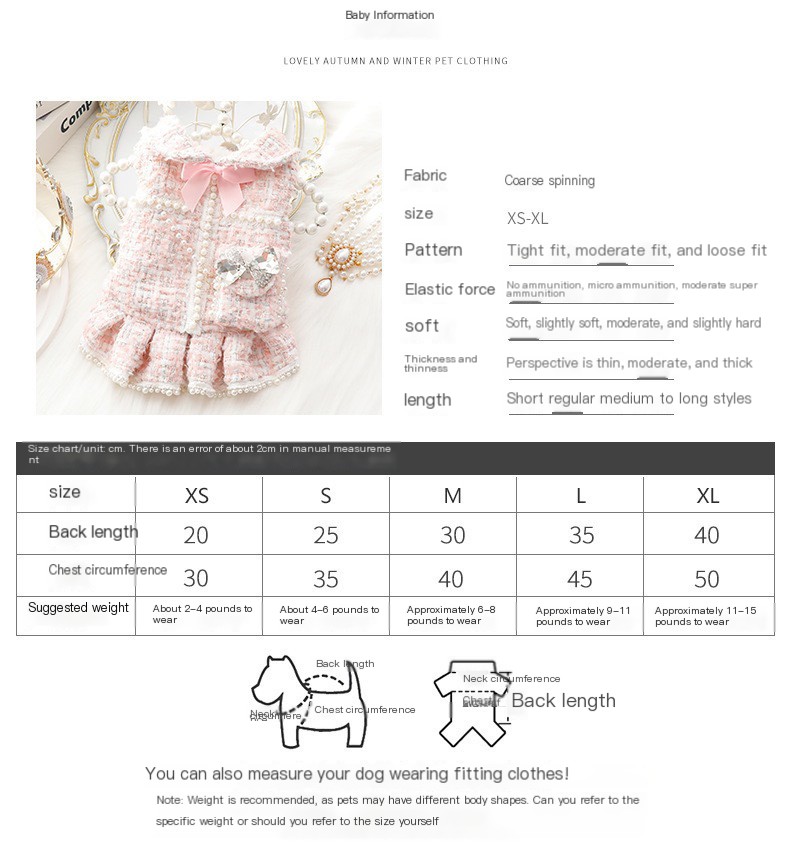 Dog Clothes Cat Princess Dress