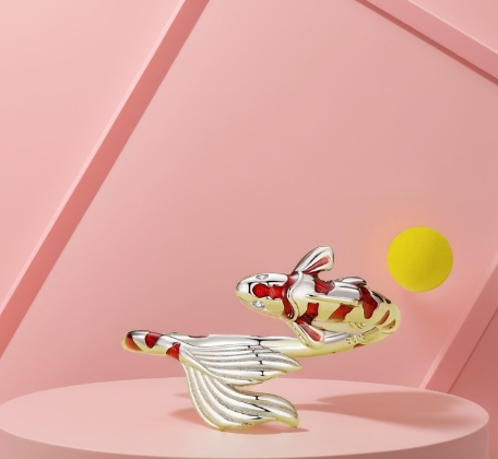 S925 Sterling Silver Red Lucky Koi Ring