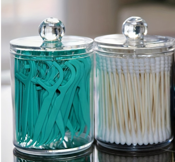 Acrylic Qtip Holder Dispenser 2