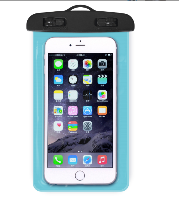Waterproof Phone Bag in use