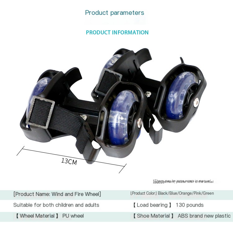 Wind and Fire Wheel Rampage Shoes, Starry Sky Wheel Roller Skating Shoes, Children's Sparkling Meteor