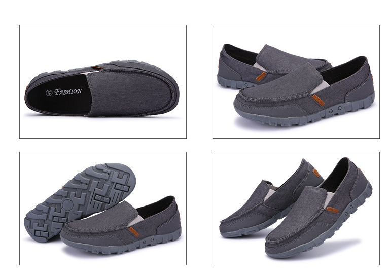 Men's Casual Canvas Shoes Gray