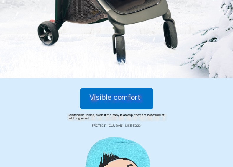 Baby Carriage Sleeping Bag Blue