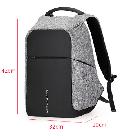 Gray USB Backpack