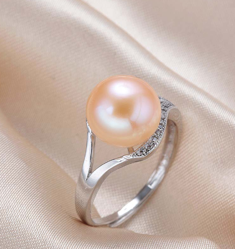 Violet 925 Silver Pearl Ring
