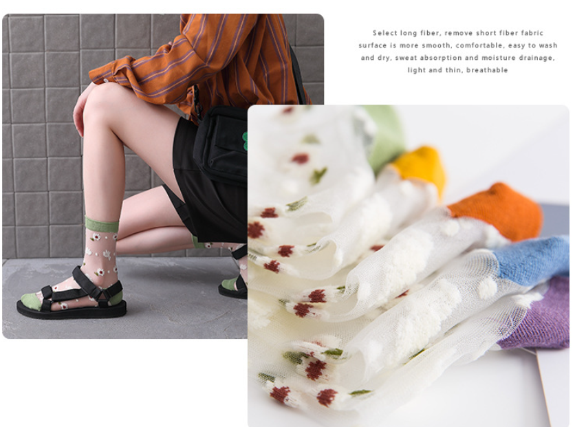 Transparent Socks Orange