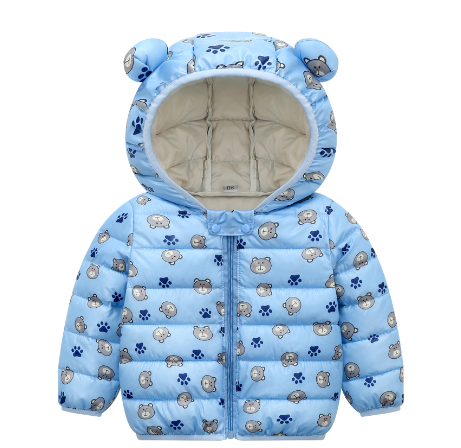 Jaqueta Puffer Infantil com Orelhinhas