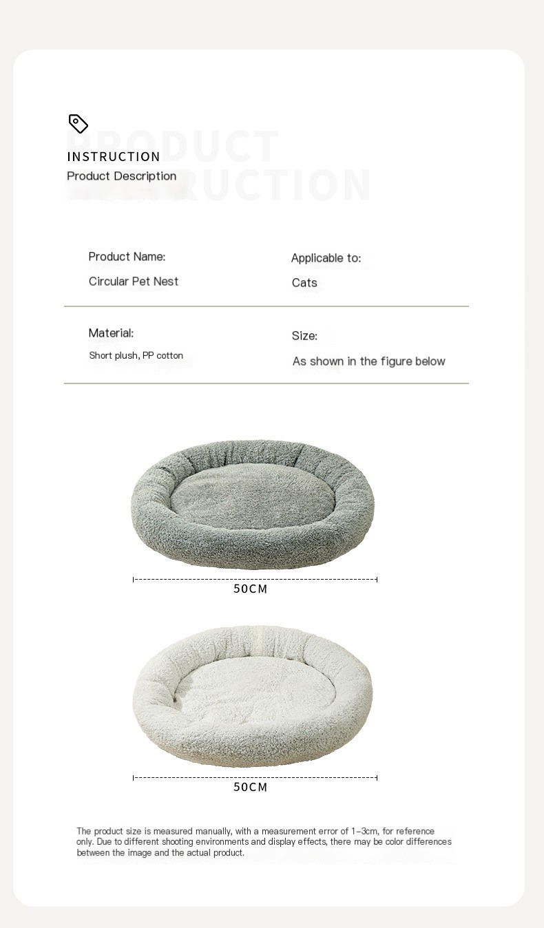 Cozy Cat and Dog Bed