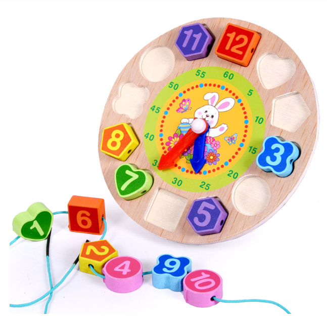 Digital Beaded Clock Toy - Lion Design