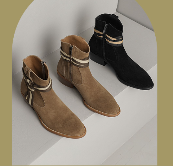 Melbourne Women's Suede Short Boot - Side View