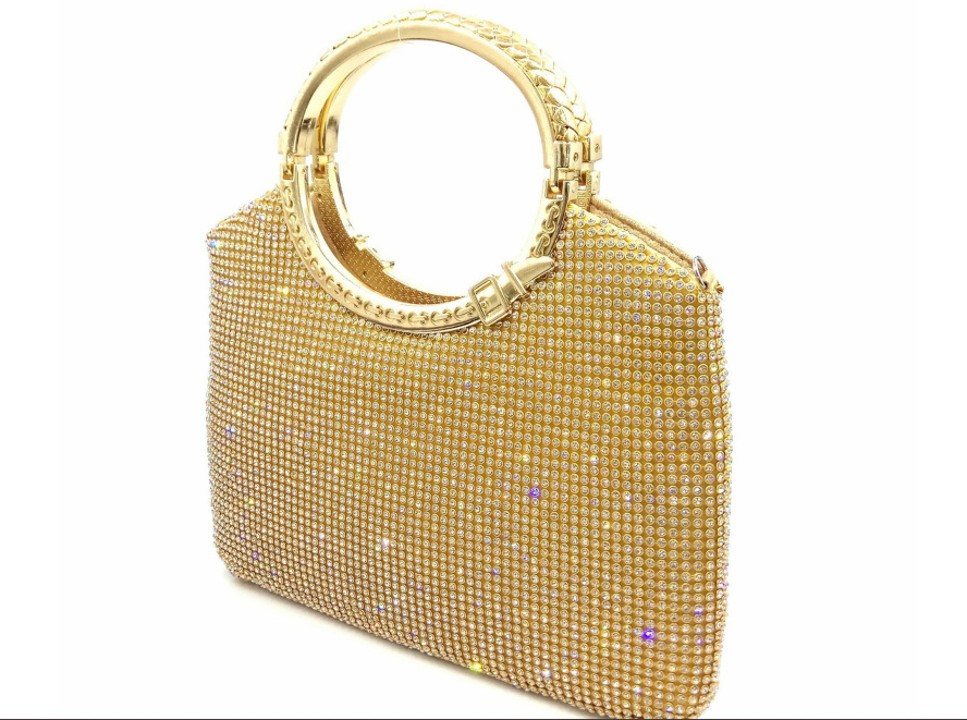 Silver Rhinestone Evening Bag